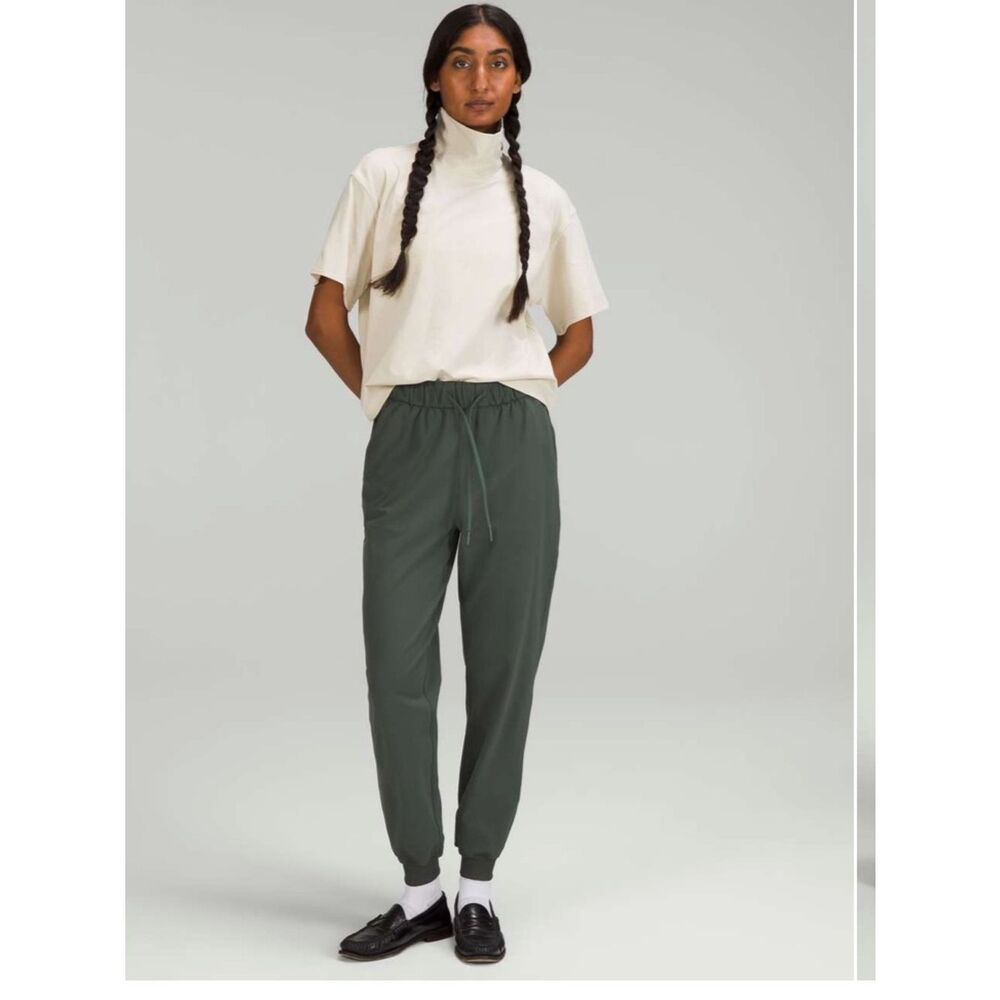 lululemon athletica Stretch High-Rise Joggers - Dark Green elastic waistband  6
